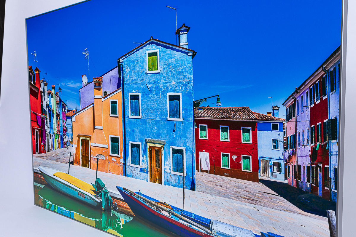 Fotodruck bunte Häuser in Burano Italien bei Venedig
