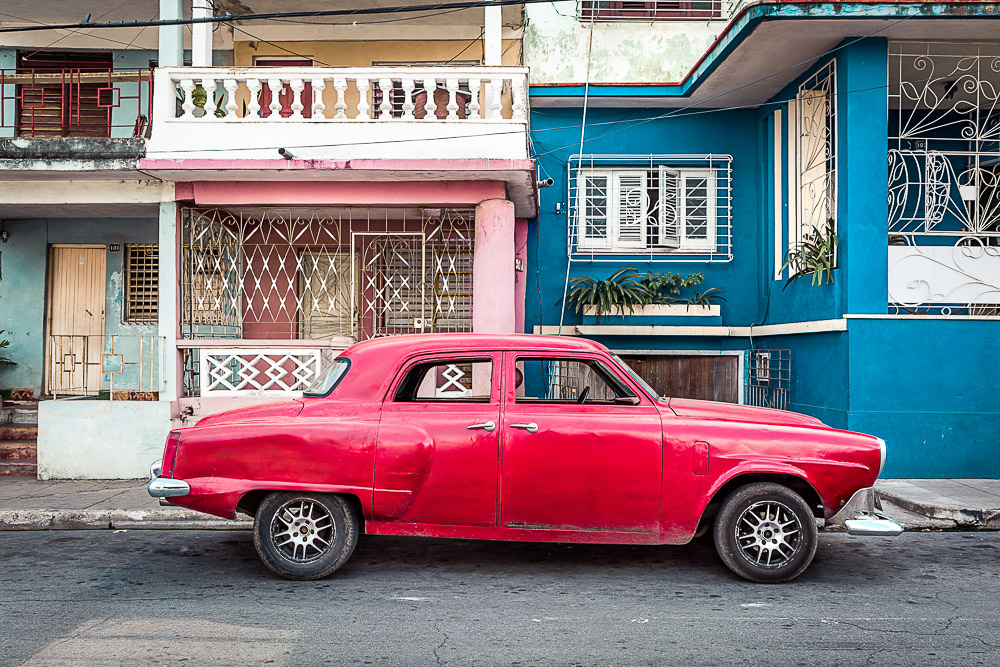 Fotodruck Kuba Auto