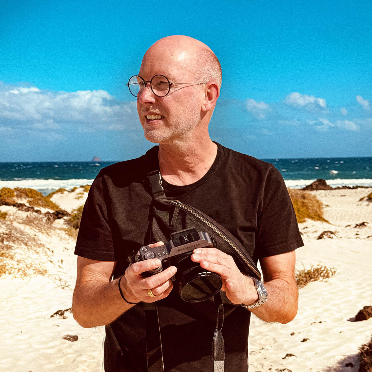 der Fotograf Hans Einspanier auf Lanzarote