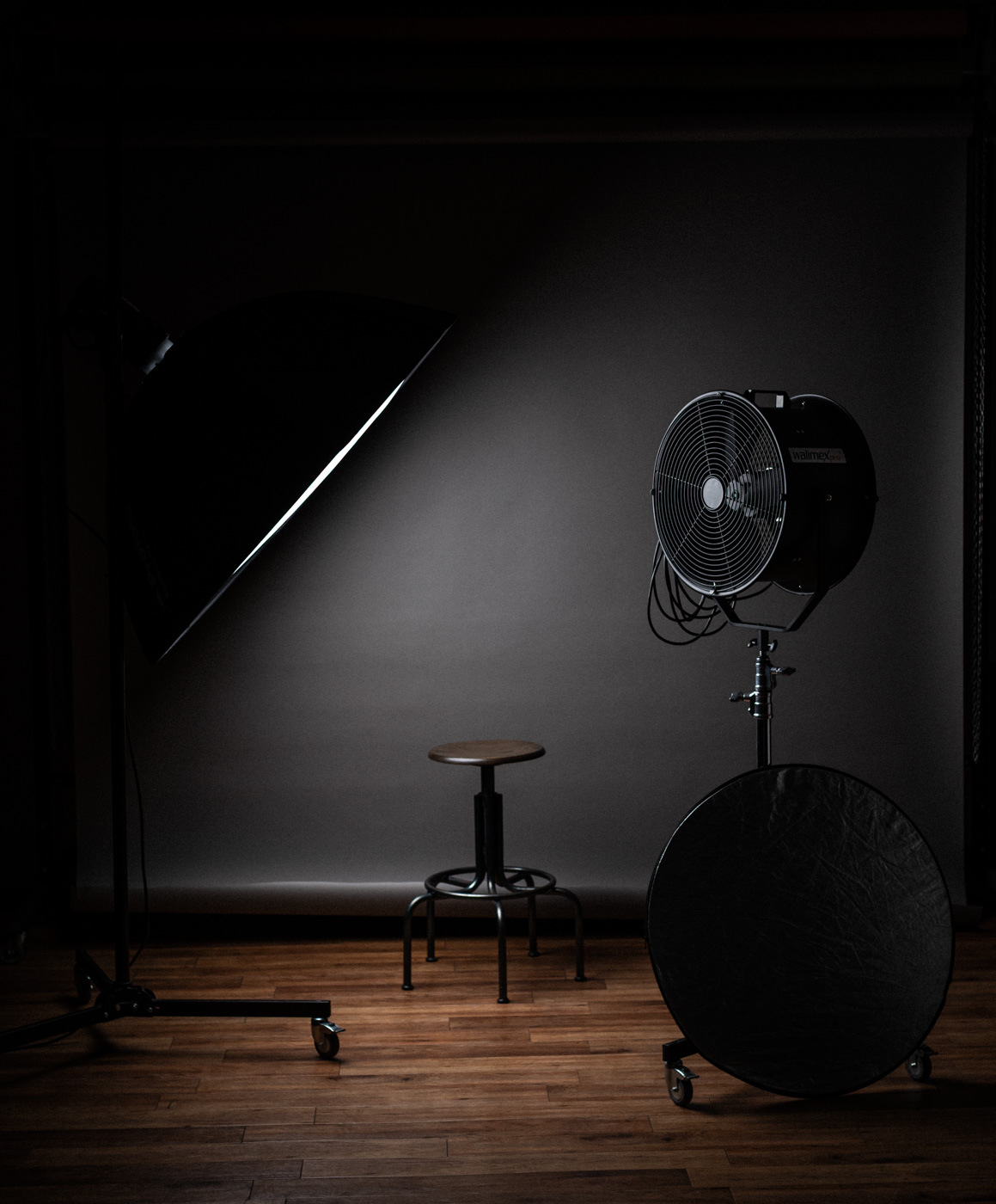 Ein Portraio Studio Set grau